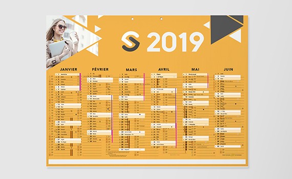 Calendrier personnalisé rigide grand format ALEXANDRE