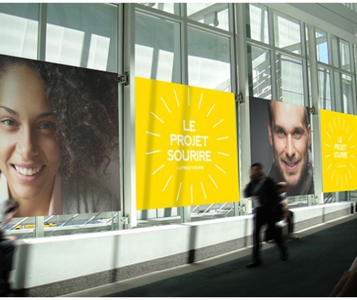 Banderole publicitaire personnalisée 100x150 cm - 375g - Anti-feu (M1) - Calicot/Bannière Grand form