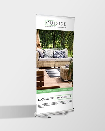 Roll-Up - 85x200 cm - 100% Personnalisé & Pas cher - Impression Rollup publicitaire - Totem avec enr