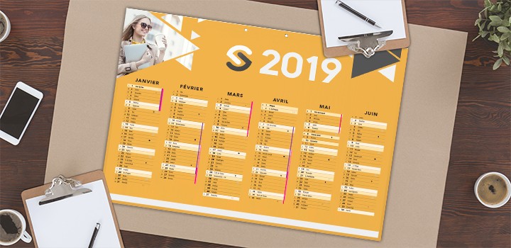 CALENDRIER CARTON SOUPLE, personnalisable, avec votre logo, objet